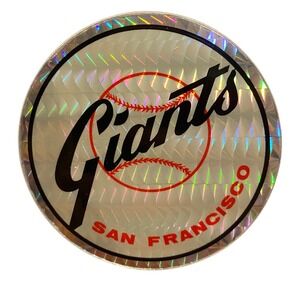 Vintage 1990s San‎ Francisco Giants MLB Baseball Holographic Sticker Decal
